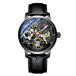 AILANG Original Design Watch Automatic Tourbillon Wristwatches men montre homme mechanical Leather pilot diver Skeleton