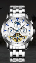 Load image into Gallery viewer, Switzerland luxury men's watch BINGER brand Tourbillion Mechanical Wristwatches Sapphire full stainless steel Clock Male B1188-6