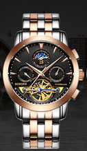 Load image into Gallery viewer, Switzerland luxury men's watch BINGER brand Tourbillion Mechanical Wristwatches Sapphire full stainless steel Clock Male B1188-6