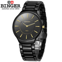 Load image into Gallery viewer, Switzerland luxury brand Male Wristwatches Binger Space ceramic quartz men's watch lovers style Water Resistant clock B8006B-5
