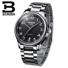 Load image into Gallery viewer, Wristwatches BINGER business Mechanical Wristwatches sapphire full stainless steel men's watches Water Resistant BG-0379