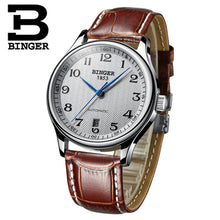 Load image into Gallery viewer, Wristwatches BINGER business Mechanical Wristwatches sapphire full stainless steel men's watches Water Resistant BG-0379