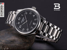 Load image into Gallery viewer, Wristwatches BINGER business Mechanical Wristwatches sapphire full stainless steel men's watches Water Resistant BG-0379