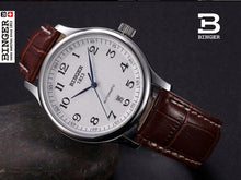 Load image into Gallery viewer, Wristwatches BINGER business Mechanical Wristwatches sapphire full stainless steel men's watches Water Resistant BG-0379