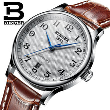 Load image into Gallery viewer, Wristwatches BINGER business Mechanical Wristwatches sapphire full stainless steel men's watches Water Resistant BG-0379