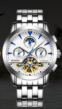 Load image into Gallery viewer, Switzerland luxury men's watch BINGER brand Tourbillion Mechanical Wristwatches Sapphire full stainless steel Clock Male B1188-6