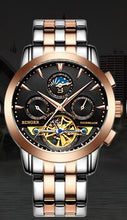 Load image into Gallery viewer, Switzerland luxury men's watch BINGER brand Tourbillion Mechanical Wristwatches Sapphire full stainless steel Clock Male B1188-6