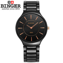 Load image into Gallery viewer, Switzerland luxury brand Male Wristwatches Binger Space ceramic quartz men's watch lovers style Water Resistant clock B8006B-5