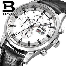 Load image into Gallery viewer, Switzerland Men's Watches Sapphire BINGER Watch Men Brand Luxury Quartz Male Watch Waterproof Luminous Wristwatches Chronograph