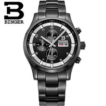 Load image into Gallery viewer, Switzerland Men's Watches Sapphire BINGER Watch Men Brand Luxury Quartz Male Watch Waterproof Luminous Wristwatches Chronograph