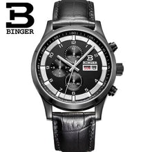 Load image into Gallery viewer, Switzerland Men's Watches Sapphire BINGER Watch Men Brand Luxury Quartz Male Watch Waterproof Luminous Wristwatches Chronograph