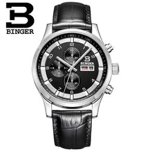 Load image into Gallery viewer, Switzerland Men's Watches Sapphire BINGER Watch Men Brand Luxury Quartz Male Watch Waterproof Luminous Wristwatches Chronograph