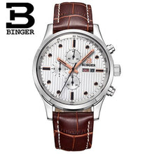 Load image into Gallery viewer, Switzerland Men's Watches Sapphire BINGER Watch Men Brand Luxury Quartz Male Watch Waterproof Luminous Wristwatches Chronograph