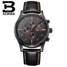 Load image into Gallery viewer, Switzerland Men's Watches Sapphire BINGER Watch Men Brand Luxury Quartz Male Watch Waterproof Luminous Wristwatches Chronograph