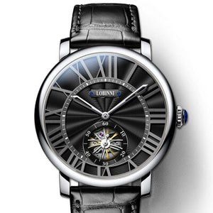 Luxury Brand LOBINNI Watch Men Mechanical Men's Watches Sapphire 50 M Waterproof relogio Skeleton Genuine Leather Clock L16016-1