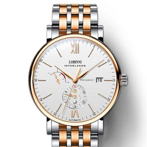 LOBINNI Switzerland Luxury Brand Men Watches Automatic Mechanical Movement Men's Clock Sapphire Genuine Leather relogio L6860-4