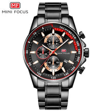 Load image into Gallery viewer, MINI FOCUS Men&#39;s Business Dress Watches Stainless Steel Luxury Waterproof Chronograph Quartz Wrist Watch Man Silver 0218G.03